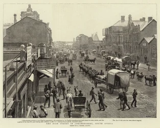 Die Hauptstraße in Johannesburg, Südafrika